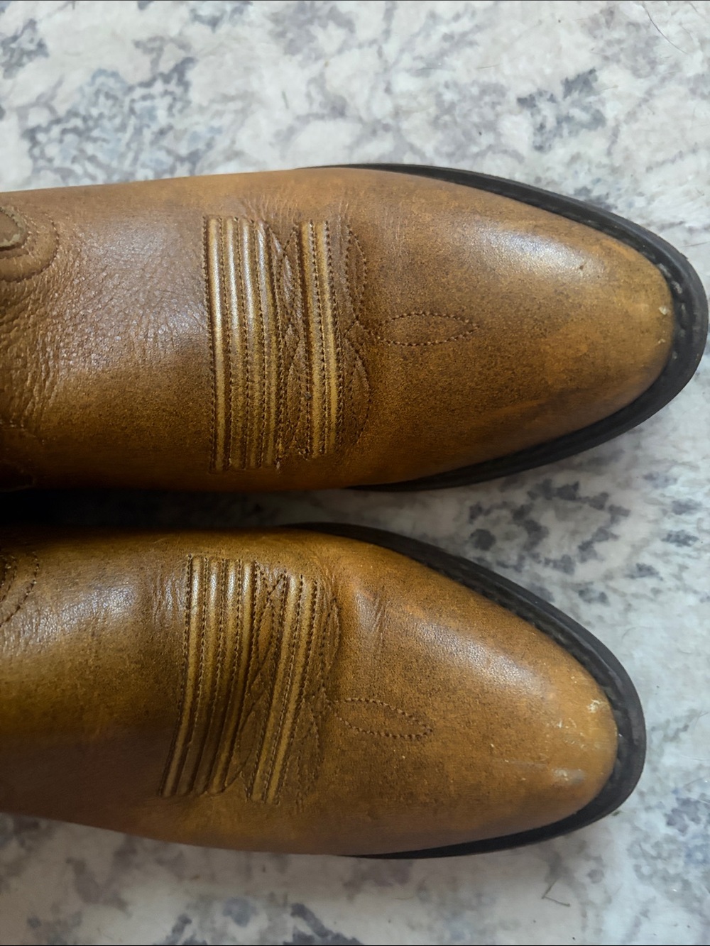 Ariat Tan Leather Western Embroidered Cowboy Boots - Picture 7 of 8